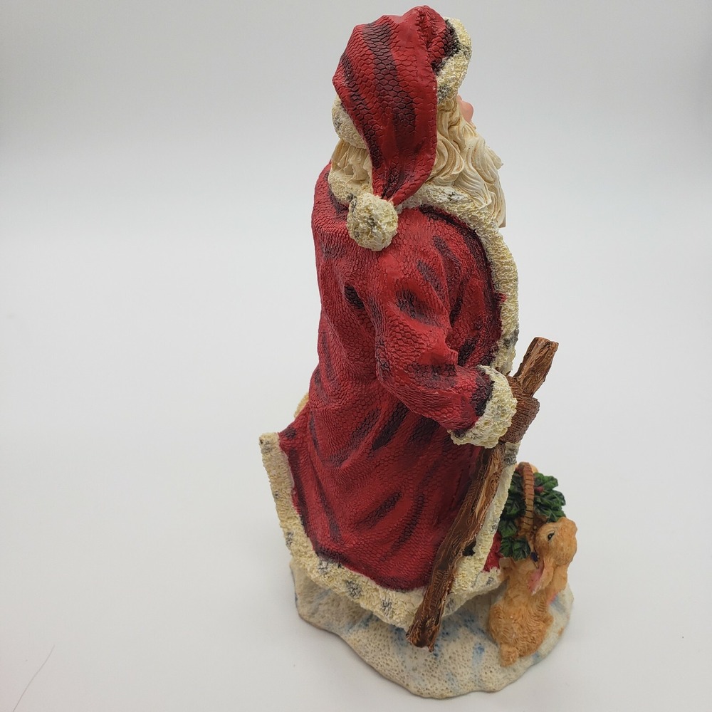 Holiday Lane Poly Resin‎ Woodland Santa W/ Lantern Christmas  8" Complete In Box - Picture 6 of 11